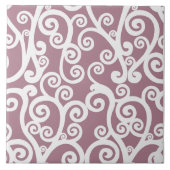 Carreau Design élégant, motif floral, rose poussiéreux, bl (Devant)