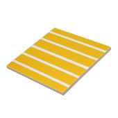 Carreau Design en rayures jaune et blanc (Côté)
