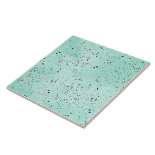 Carreau Design en terrazzo en marbre d'or et de menthe Con