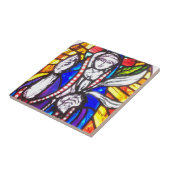 Carreau Design en verre tendu avec la figure religieuse. (Côté)