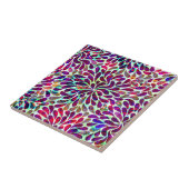 Carreau Design floral Abstrait coloré (Côté)