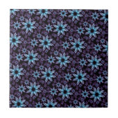 Carreau Design floral bleu et mauve (Devant)