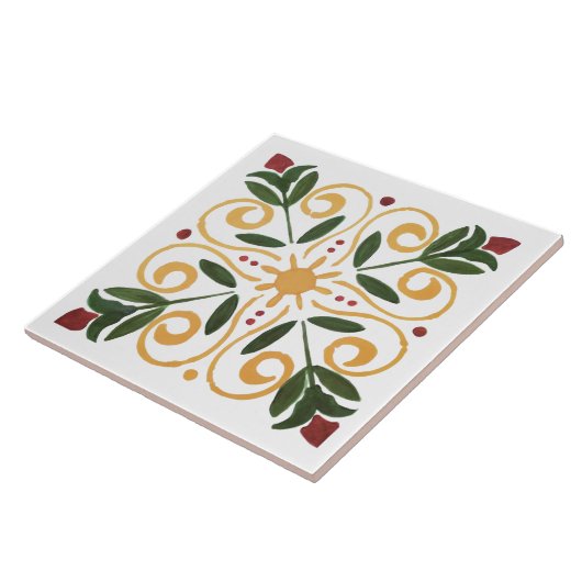 Carreau Design floral coloré (Côté)