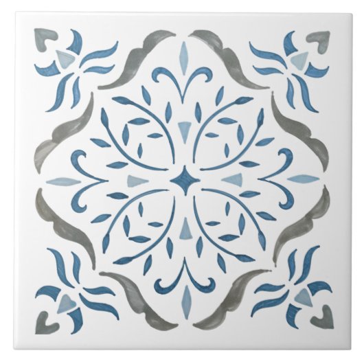 Carreau Design floral coloré (Devant)