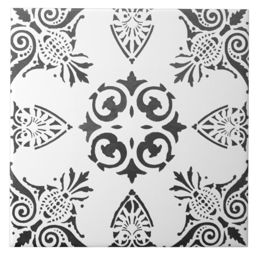 Carreau Design floral coloré (Devant)