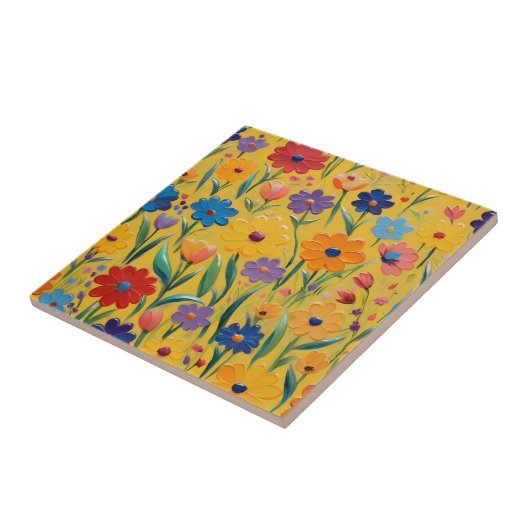 Carreau Design floral de printemps (Côté)