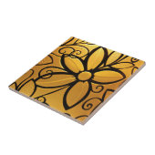 Carreau Design floral jaune doré (Côté)