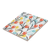 Carreau Design floral Motif de Tulipe en blanc (Côté)