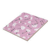 Carreau Design Floral Rose - Art Fleur Élégant (Côté)