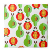 Carreau Design fruité moderne de style mi-siècle (Devant)