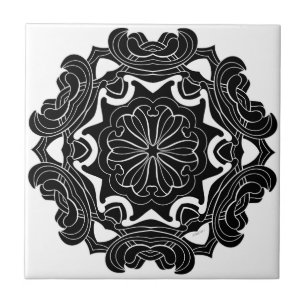 Carreau Design géométrique noir et blanc