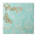 Carreau Design Gold vintage Paris<br><div class="desc">Paris Gold Design vintage. Artiste : Jennifer Goldberger. Numéro d'image : 112337D.</div>