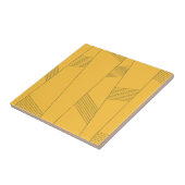 Carreau Design graphique abstrait simple, jaune et moderne (Côté)
