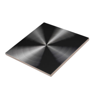 Carreau Design métallique brillant noir look acier inoxyda