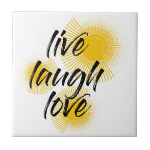 Carreau Design moderne, gai, tendance Live Laugh Love