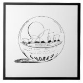 Carreau Design moderne Sydney Sity Black White (Devant)