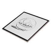 Carreau Design moderne Sydney Sity Black White (Côté)