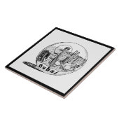 Carreau Design moderne Sydney Sity Black White (Côté)