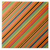 Carreau Design motif aztèque natif et coloré (Devant)