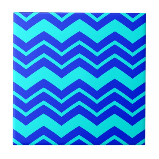 Carreau Design Motif Blue Zig Zag Chevron (Devant)