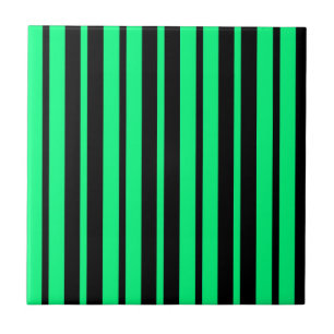 Carreau Design Motif de bandes vertes noires