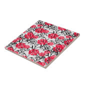 Carreau Design Motif d'illustrations de rose rouge (Côté)