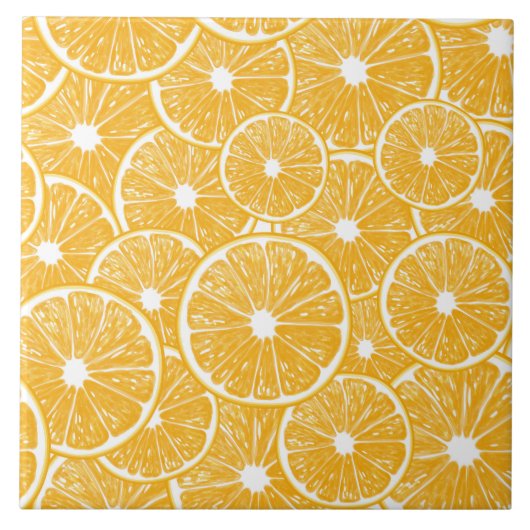 Carreau Design motif en tranches orange (Devant)