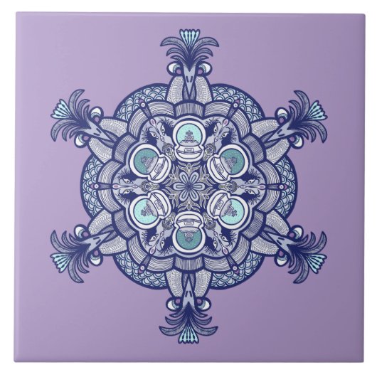 Carreau Design Oiseaux & Globes (Devant)