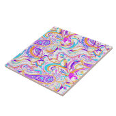 Carreau Design paisible blanc coloré (Côté)