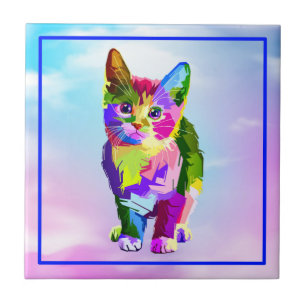 Carreau Design prismatique Stylisé Kitten-32345