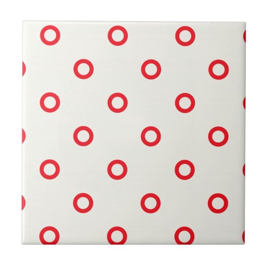 Carreau Design rétro point cercle rouge (Devant)