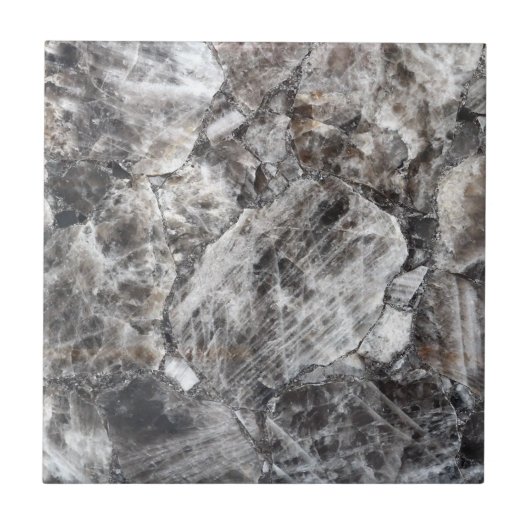 Carreau Design Smokey Quartz Crystal Gemstone Impression (Devant)