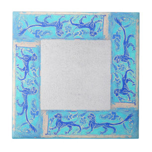 Carreau Designs Anciens En Bleu Ciel Deuxième De Quatre