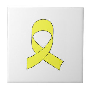 Carreau Dessin à ruban jaune