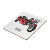 Carreau dessin animé de la moto Sidecar (Côté)