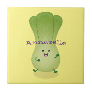 Carreau dessin animé mignon de bok choy