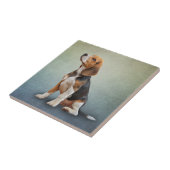 Carreau Dessin Beagle de chien 7 (Côté)