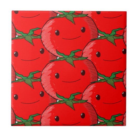 Carreau Dessin de beaucoup de Motif de tomate mignonne (Devant)