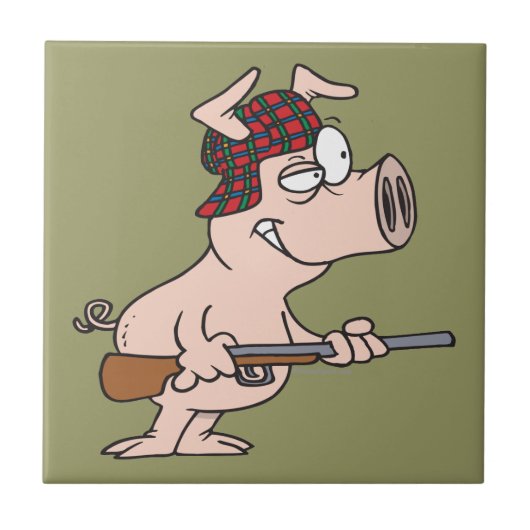 Carreau dessin de chasse de porc (Devant)