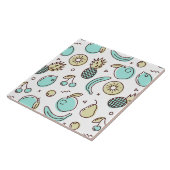 Carreau Dessin de la ligne d'été du Motif de fruits mignon (Côté)