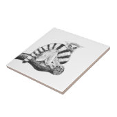 Carreau Dessin de lémur (Côté)