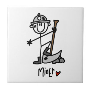 Carreau Dessin de mineur bâtonnet