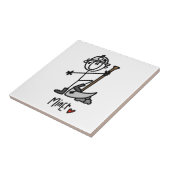 Carreau Dessin de mineur bâtonnet (Côté)