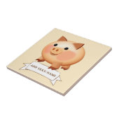 Carreau Dessin de porc bébé personnalisé (Côté)