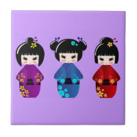 Dessin de poupées Cute kokeshi