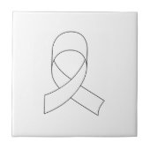 Carreau Dessin de ruban blanc (Devant)