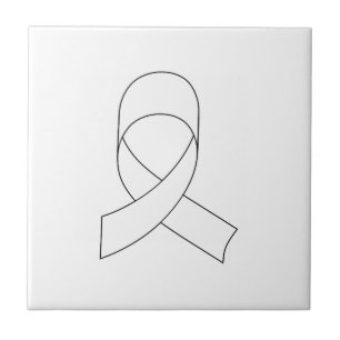 Carreau Dessin de ruban blanc