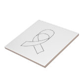 Carreau Dessin de ruban blanc (Côté)