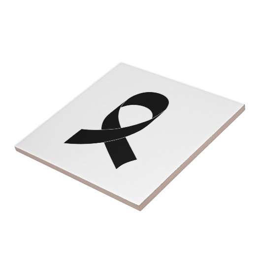 Carreau Dessin de ruban noir (Côté)