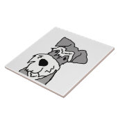 Carreau Dessin de Schnauzer Dog (Côté)